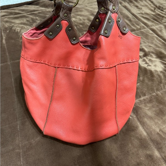 The Sak Handbags - Dark Coral Hobo Bag with Leather Handles